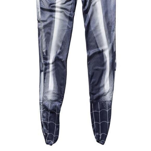 NEW Small Gray Spiderwoman Spiderman Girl Catsuit Crotchless Jumpsuit Costume - Picture 4 of 6